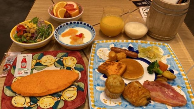 アロフト大阪堂島のプラチナエリート特典の無料朝食ブッフェ